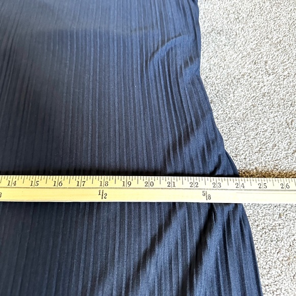 J Jill Navy Blue Pleated Sleeveless Boatneck Maxi Dress XL - Picture 9 of 10